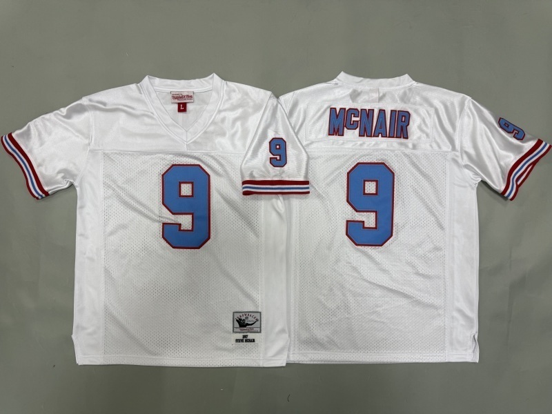 Youth Tennessee Titans #9 Mcnair White Throwback Limited Nike NFL Jersey 01